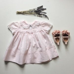 Feltman Brothers Scalloped Lace Dress in Pale Pink